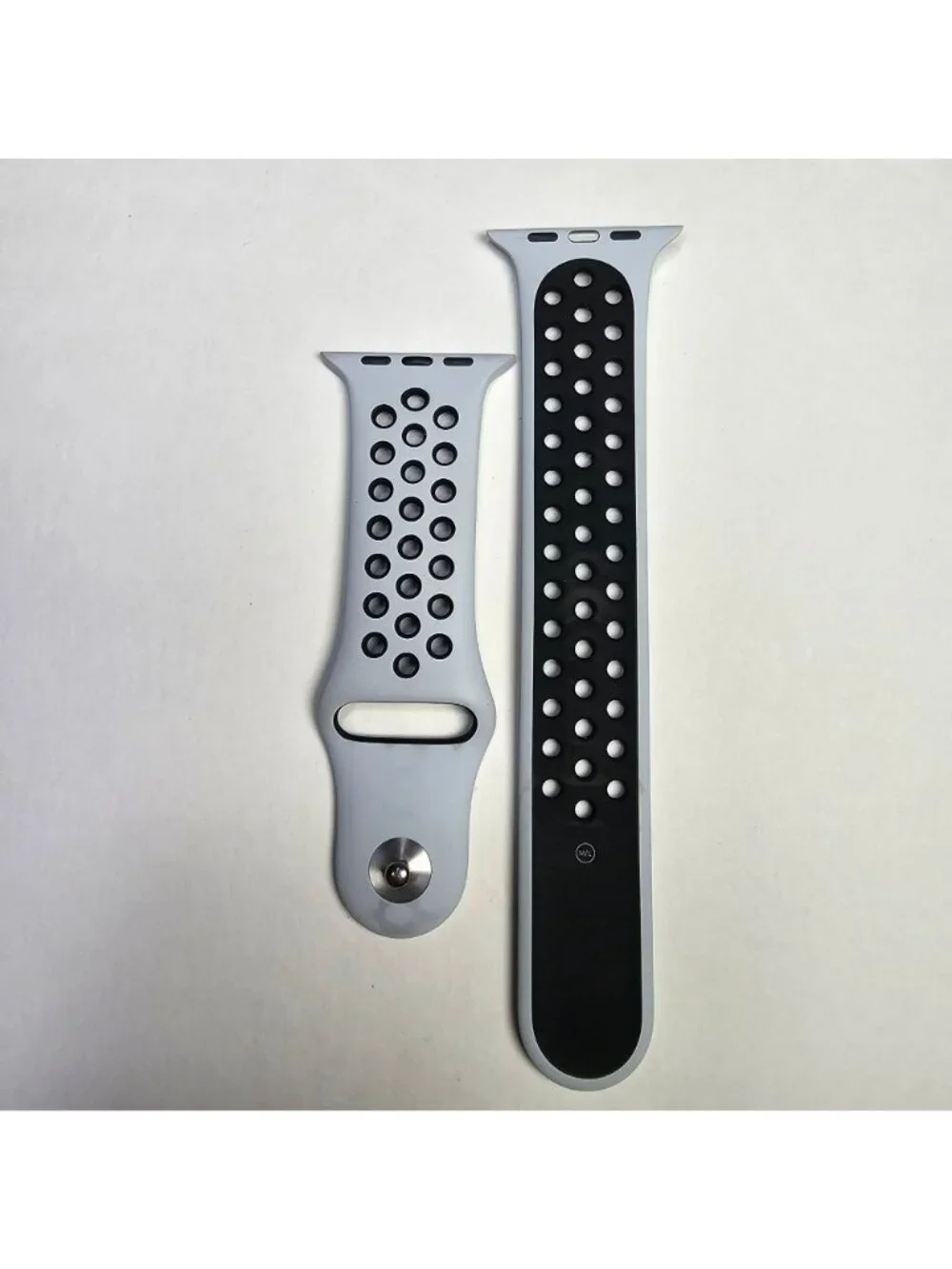 Nike+ Apple Watch Silicone Sport Band Size M/L (42mm/44/46/49) Gray/Black